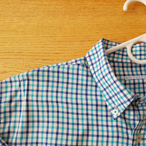 Southern Tide Other - SOUTHERN TIDE LS Blue WhiteTattersall Check Sz XL